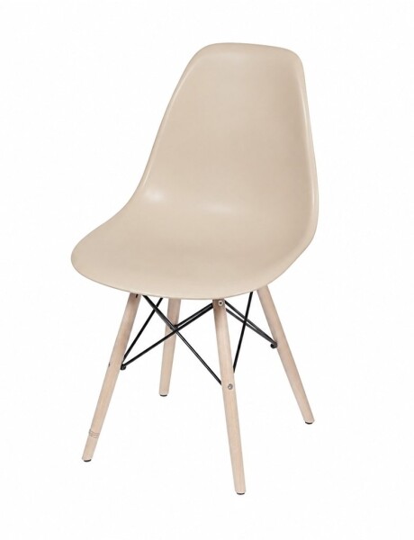 SILLA EAMES COMEDOR CON BASE EN MADERA BEIGE SILLA EAMES COMEDOR CON BASE EN MADERA BEIGE