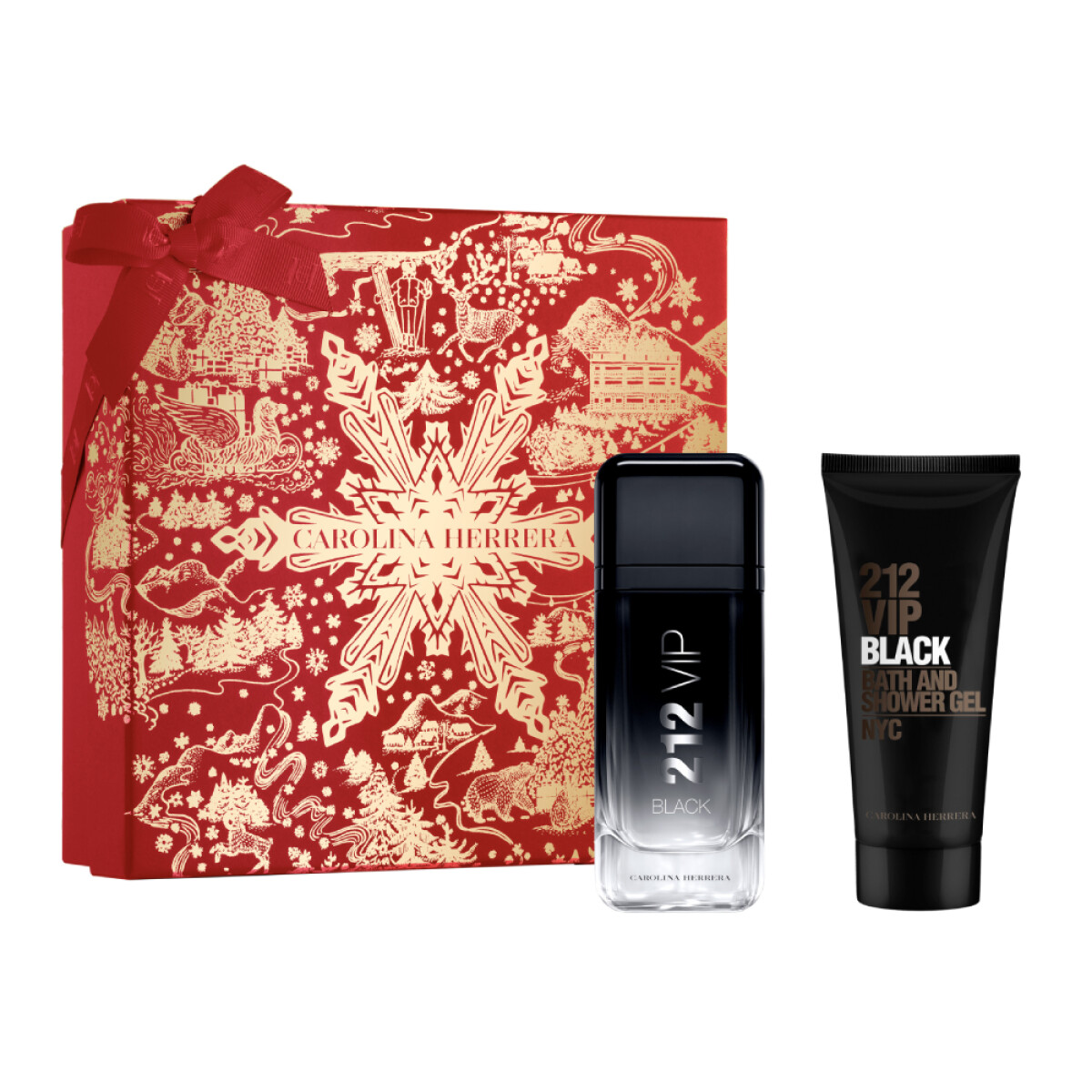 Perfume Carolina Herrera Estuche 212 VIP Black Eau de Parfum 100 ml + Gel de Baño 100 ml 