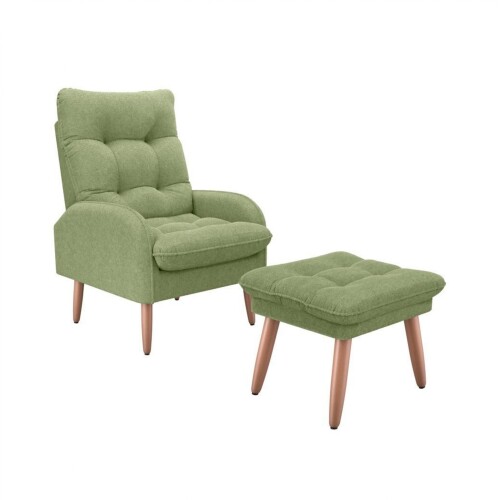 Butaca 1 Cuerpo Living + Puf - Nantes Verde