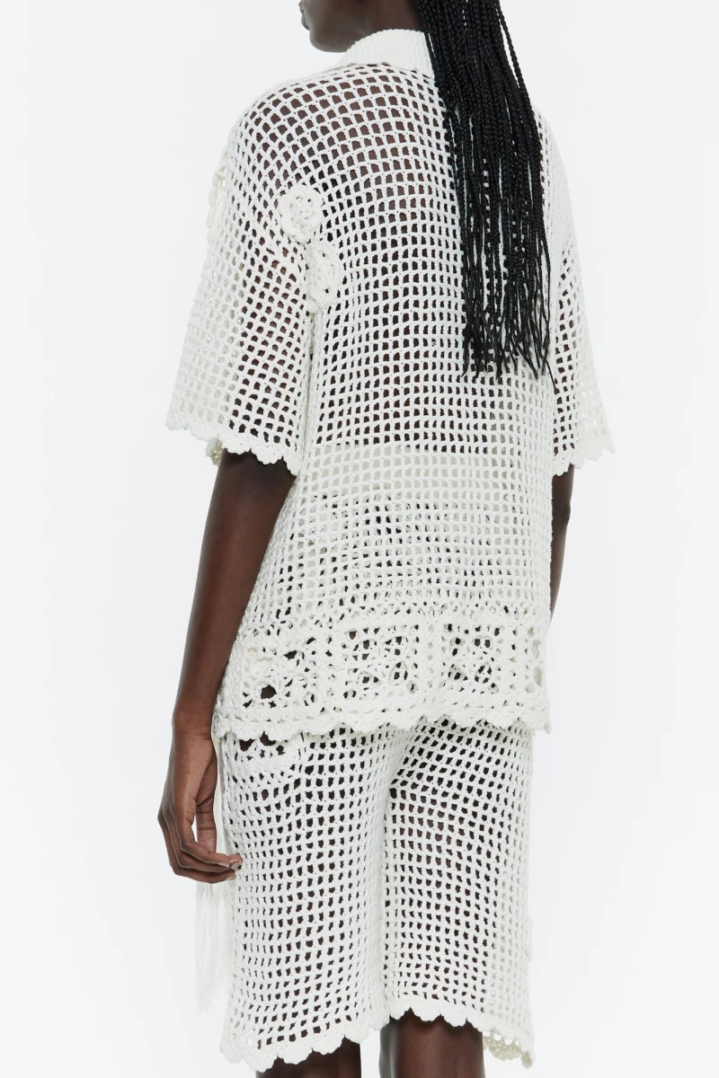 CAMISA CROCHET Blanco