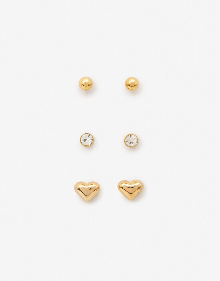 Aros Sets Metal Set De Aros Pasantes Combinados - Dorado