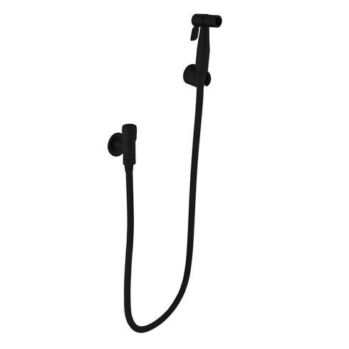 Griferia Ducha Higienica Exterior Negro Mate Agua Fria 000