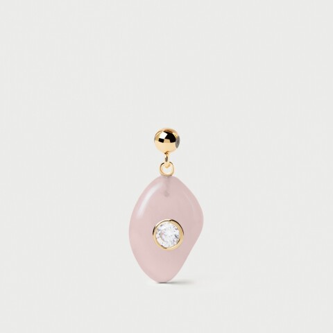 CHARM PDPAOLA LOVE ROSE QUARTZ Charm Pdpaola Love Rose Quartz
