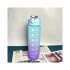 Botella De Agua Deportiva 900ML Motivacional Hidratacion Fit Variante Color Celeste