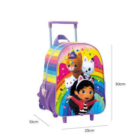 Mochila Escolar Gabby Dollhouse Infantil Con Carro 3