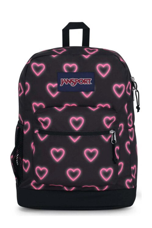 MOCHILA JANSPORT CROSS TOWN PLUS HAPPY HEARTS BLACK