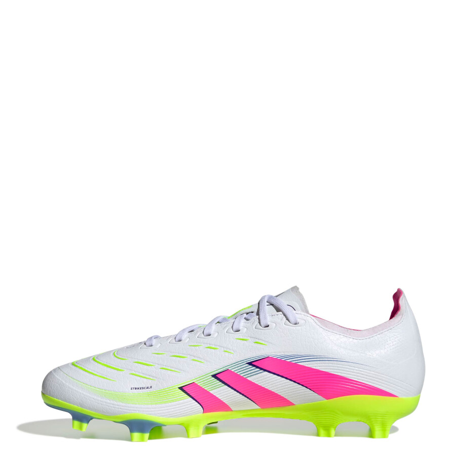 Championes de Fútbol 11 Unisex Adidas Predator League Terreno Blanco - Rosado - Amarillo Lima
