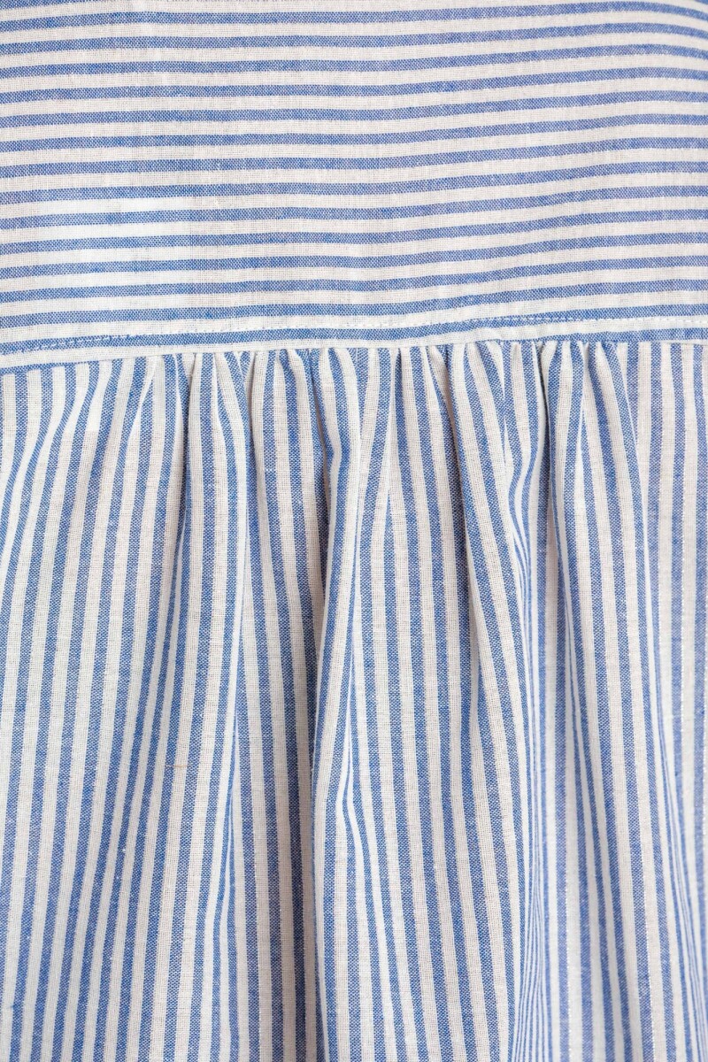 Camisa Rayada Azul
