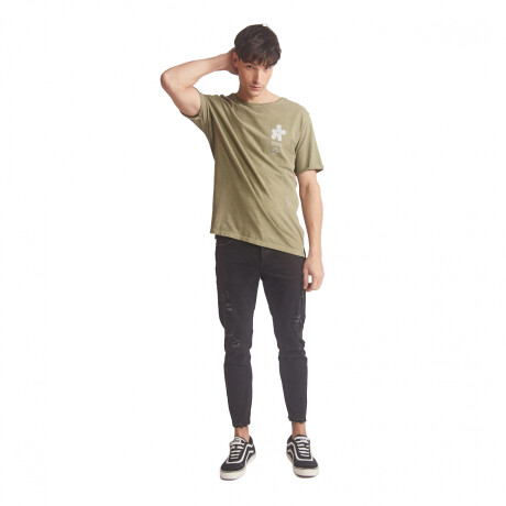 Remera de Hombre KristoBelga IGUAPE Verde Oliva