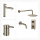 Griferia Brush Nickel Brillo Linea Viseu Baño Lavatorio