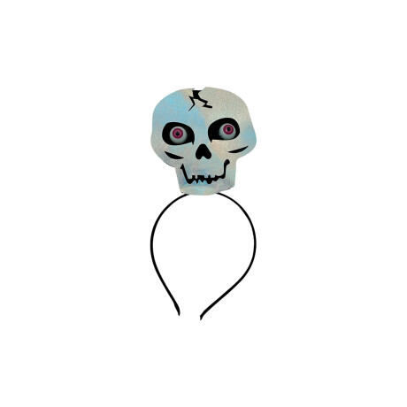 Vincha con Máscara infantil calavera Día de los Muertos Halloween Blanco
