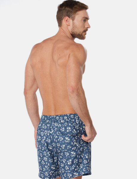 SHORT DE BAÑO ESTAMPADO Azul