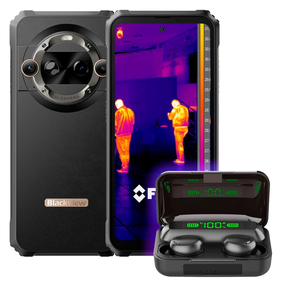 Blackview Bl9000 Pro 12+24 Gb Ram 512 Gb Rom 5g + Auriculares Inalámbricos E7s - COMBO CEL BLACKVIEW BL9000 PRO + REGALO 