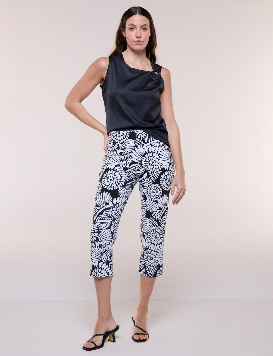 Capri Print - Blanco/negro 