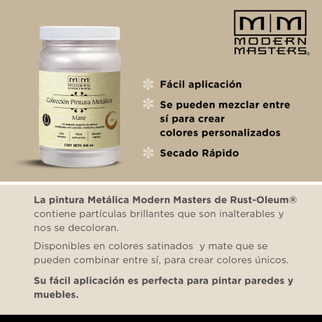 MODERN MASTERS METALICA MATE PLATINO 0.946 ML N/A