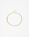 Collares Cortos Metal Collar Corto Eslabon Metálico. - Dorado