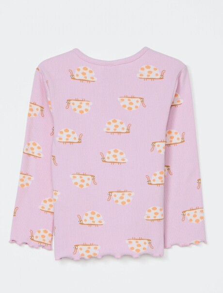 BLUSA INFANTIL ESTAMPADA ROSA