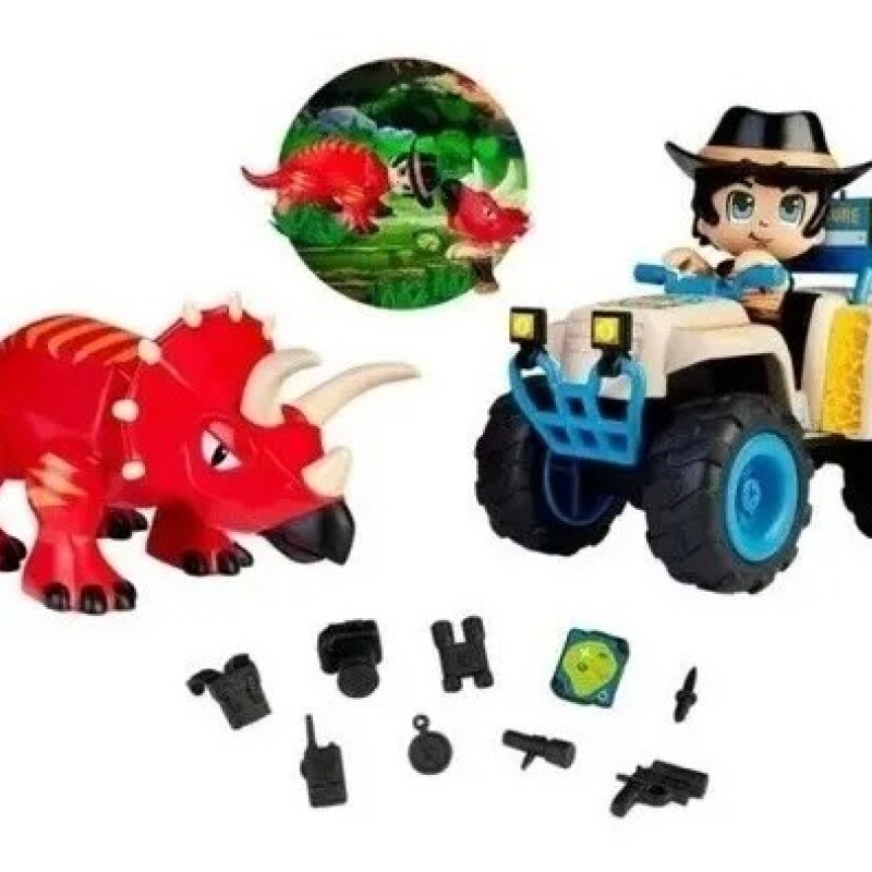 Muñeco Pinypon Action Cuatriciclo Con Dinosaurio Muñeco Pinypon Action Cuatriciclo Con Dinosaurio