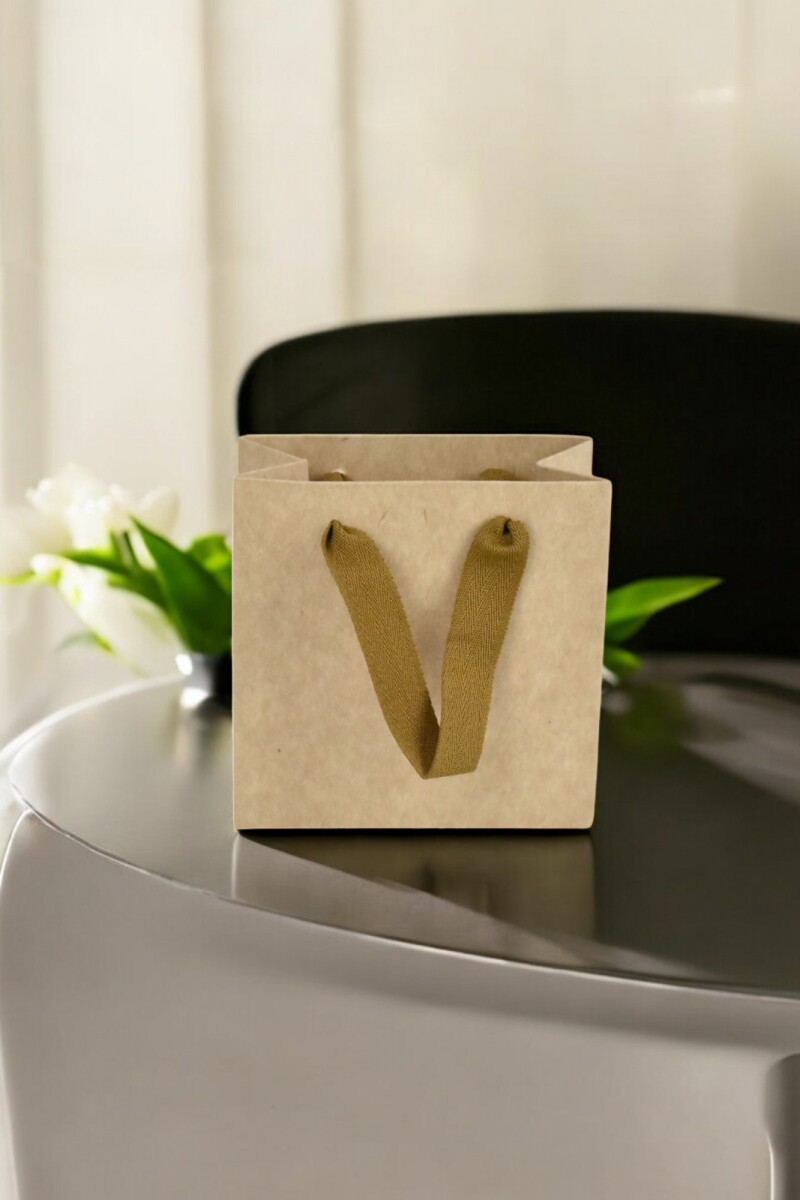 Bolsa cartulina eco 10x05x10 cm - MADERA 
