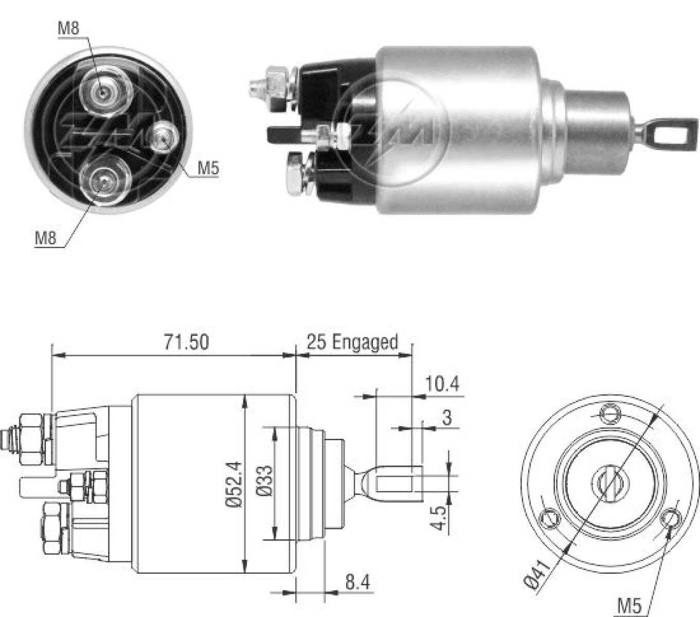 AUTOMATICO DE ARRANQUE CITROEN - PEUGEOT BERLINGO PARTNER C15 C4 ZX 405 406 EXPERT DIESEL ZM 