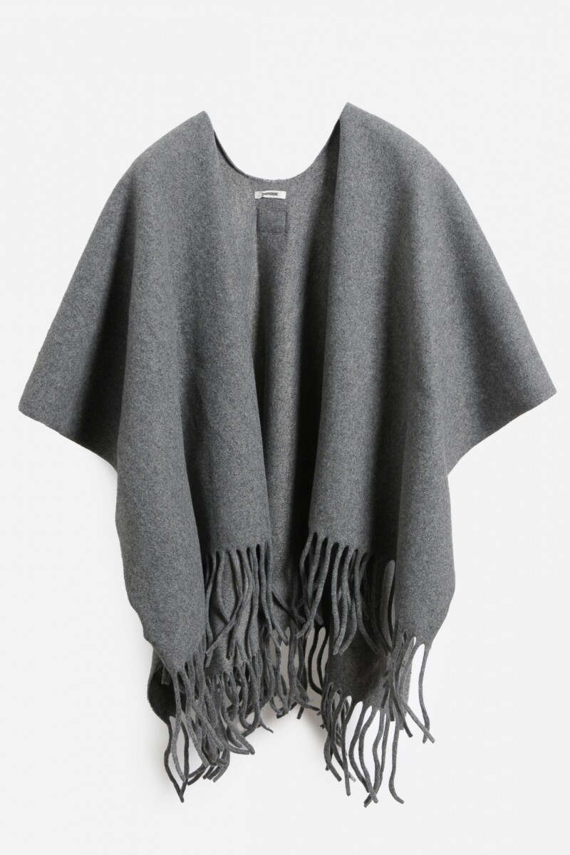 Poncho liso gris