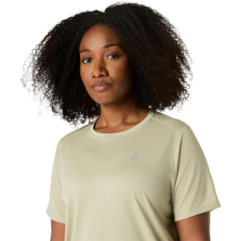 Polo Running Asics Silver SS Top Mujer Khaki