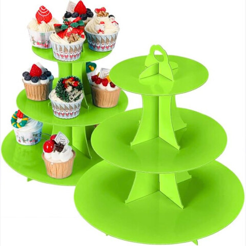 Soporte para Cupcake de Cartón Verde