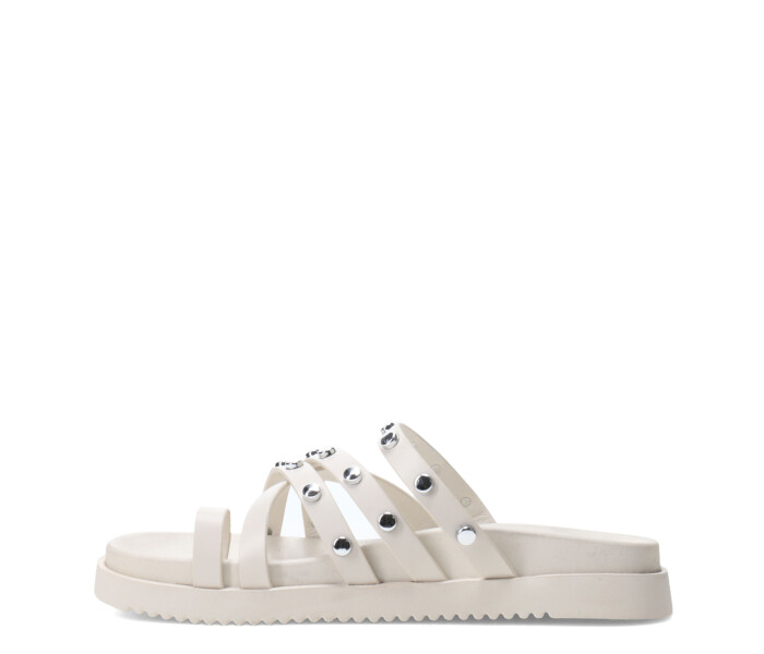 Sandalia de Mujer Miss Carol CREET con tachas Blanco Hueso
