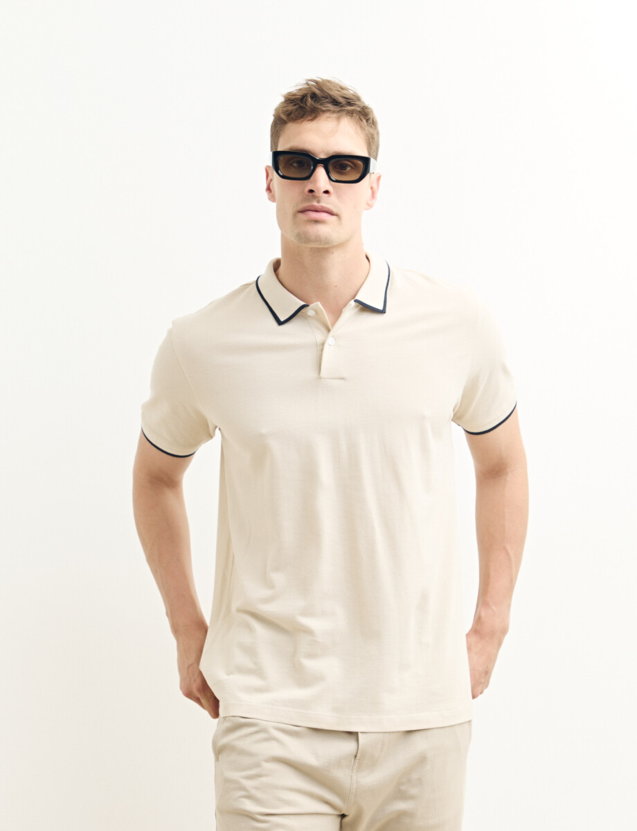 520976 REMERA HARRINGTON LABEL Natural