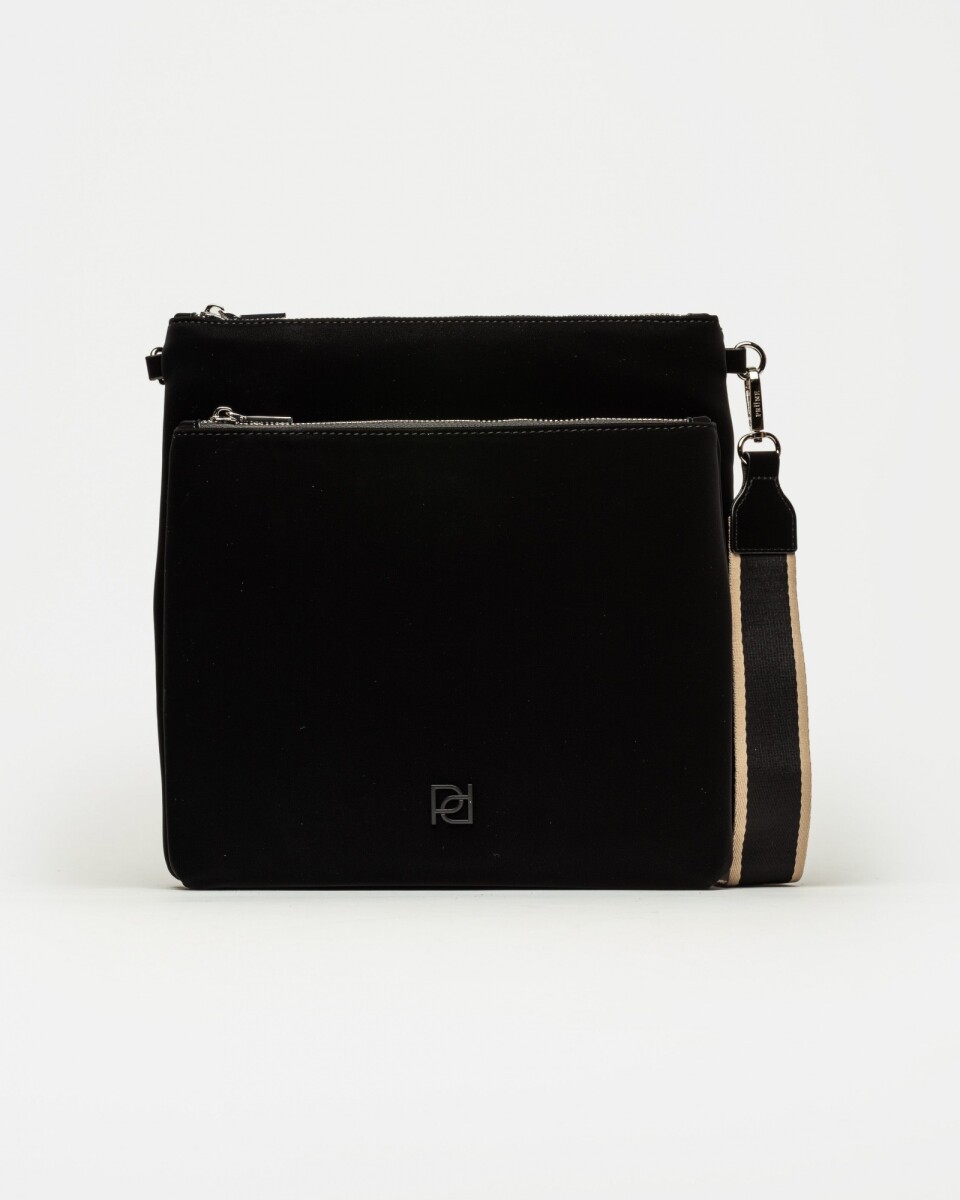 Bandolera Lily en gomato - Negro 