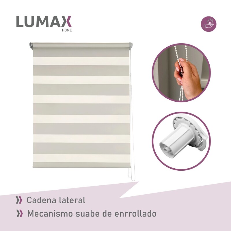 Cortina Roller Zebra Simple Lumax 1.2 X 2.1m Gran Calidad Beige