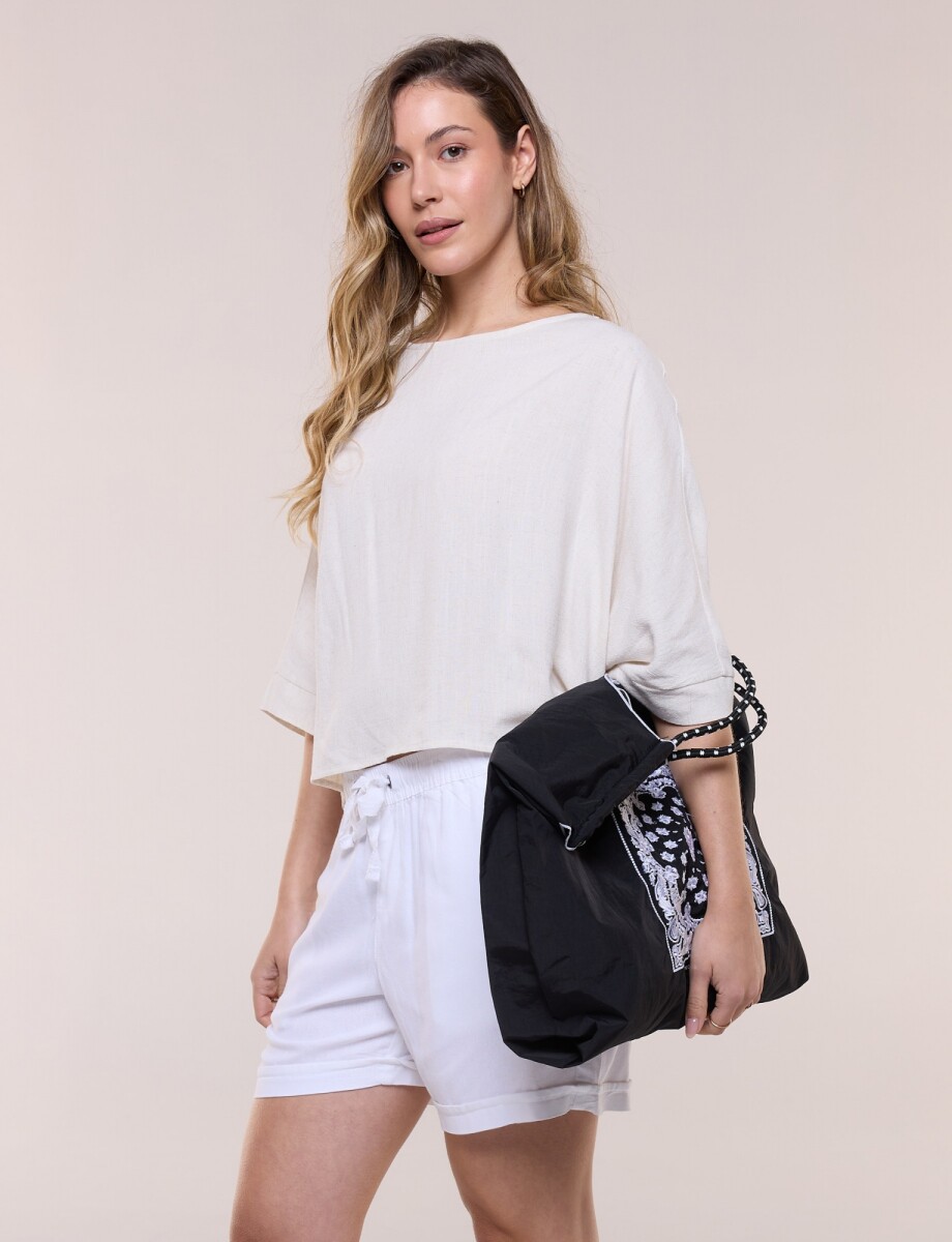 Bolso Playa Arabescos - Negro 