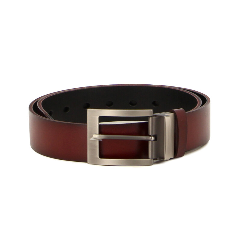 Westland Cinto Reversible De Cuero Hombre Negro-bordo
