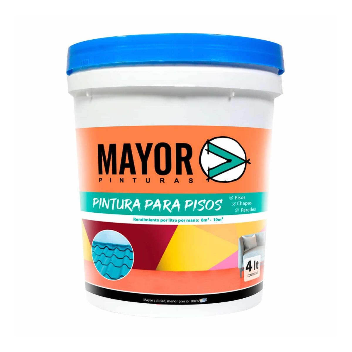 PINTURA DE PISO 1 LITRO MAYOR - Gris Grafito 