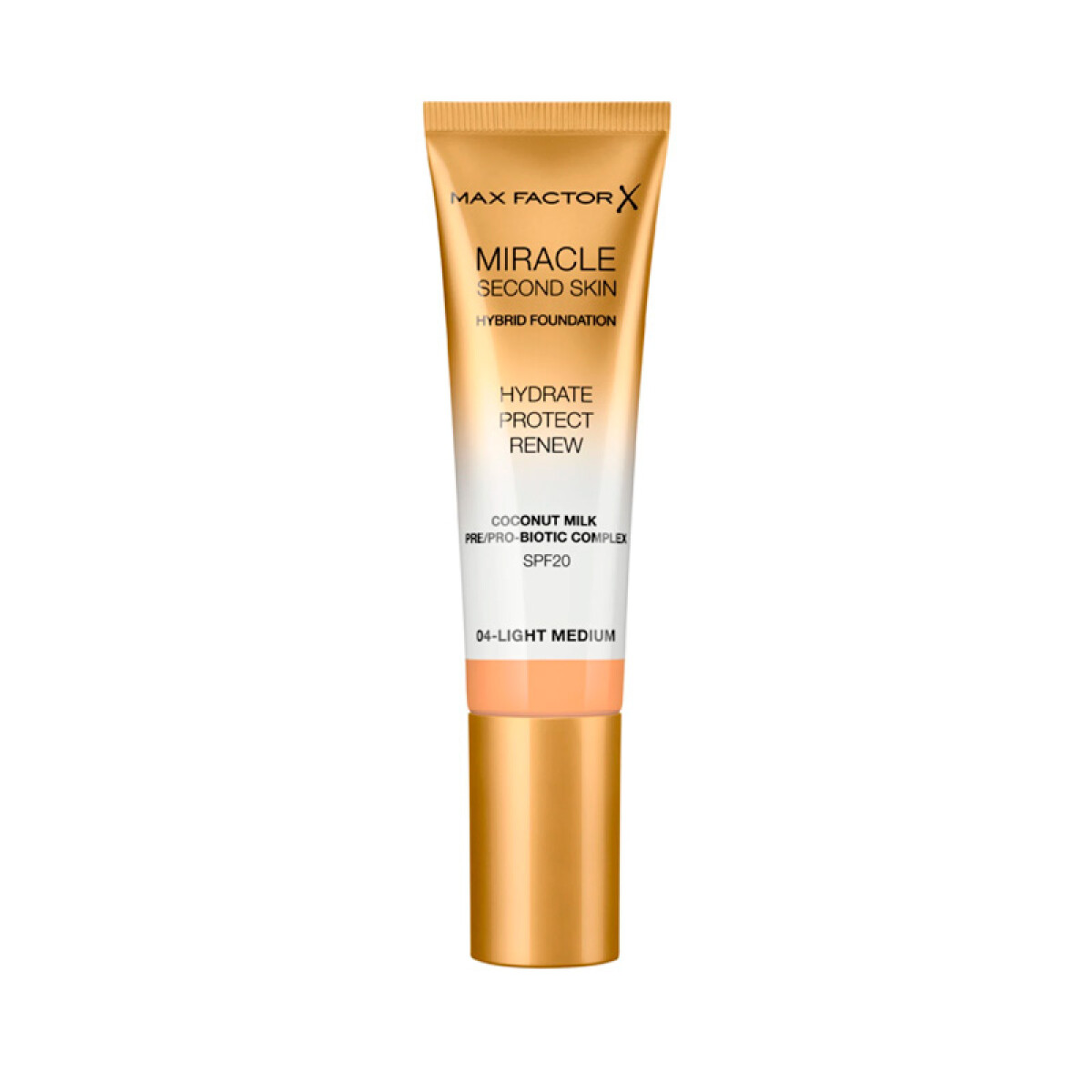 Base liquida Max Factor Miracle Touch Second Skin - 04 Ligth Medium 