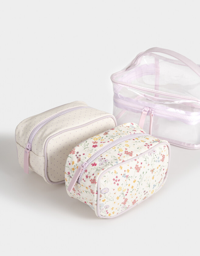 Porta Cosméticos Estampados Set De Cartucheras Estampadas - Combinacion Bicolor