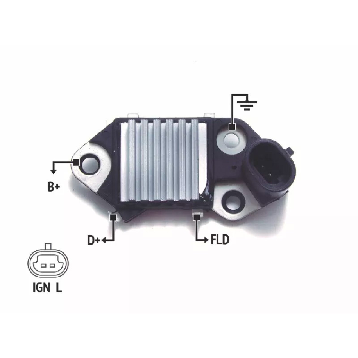 REGULADOR VOLTAJE DAEWOO MATIZ CHEVROLET SPARK DELCO =RGDM.796 =YR.866 NOSSO 