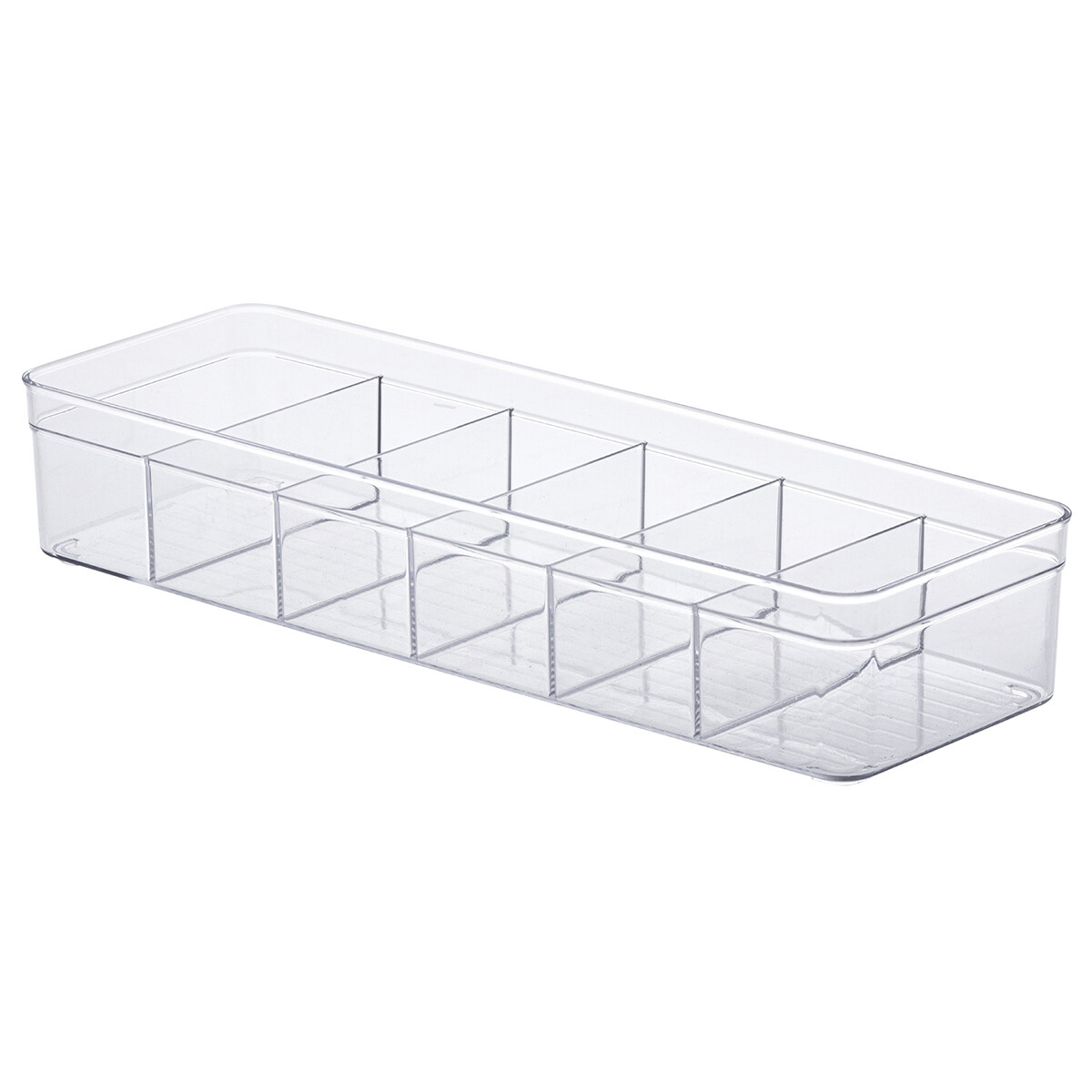 Organizador acrílico con divisiones rectangular G - TRANSPARENTE 