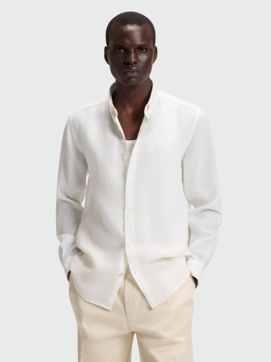 BOSS - Camisa Slim- Fit Lino 