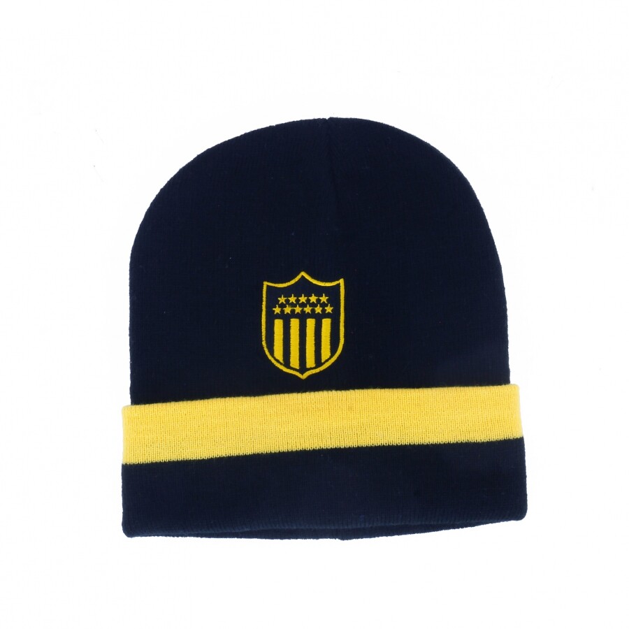 Gorro Peñarol Tejido Negro - Amarillo