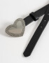 Cinturones y Fajas Boho Cinturón Con Corazones - Negro