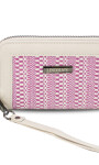 BILLETERA LORENZA TELAR MAGENTA Y CRUDO