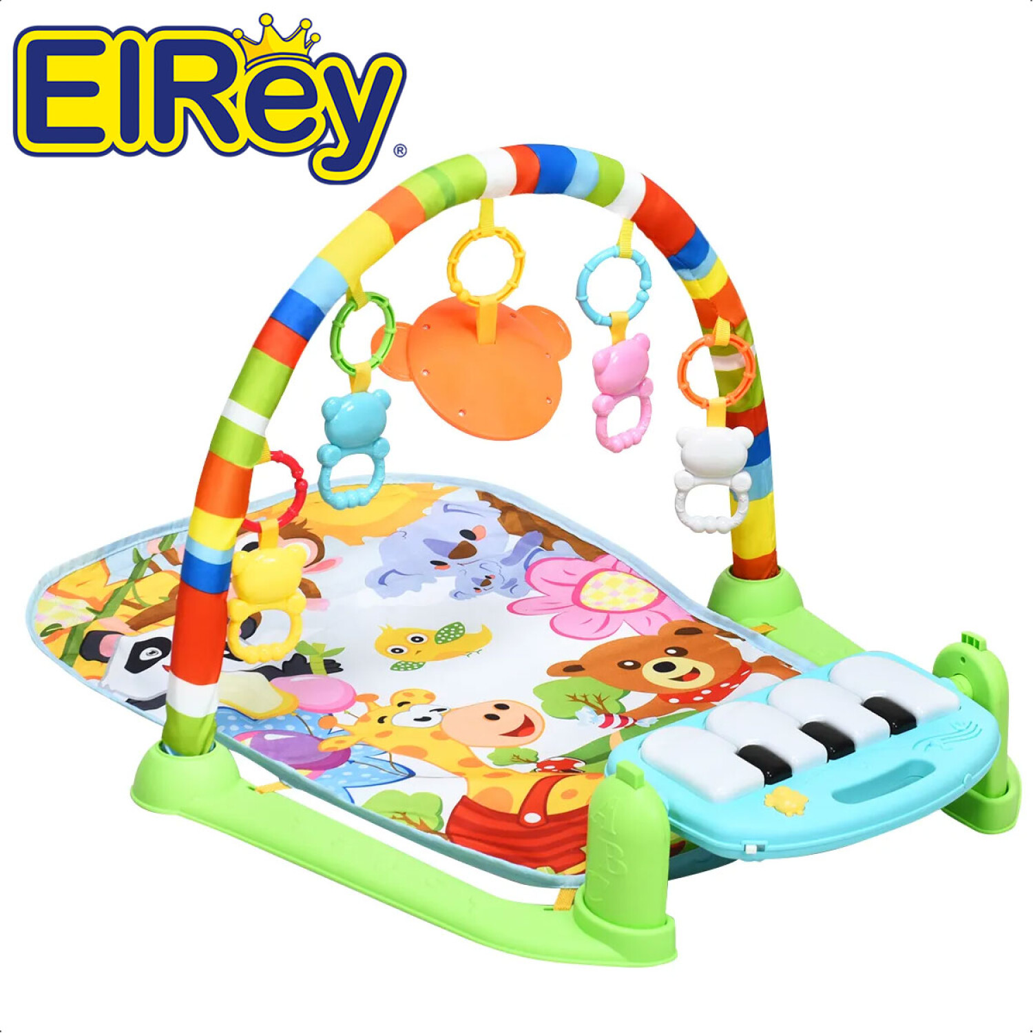 Alfombra de juego para bebés, alfombra de juego con arco de juego y piano  de pie, alfombra de juego para bebé, cama de bebé, gimnasio de actividad  musical Ormromra LL-1140