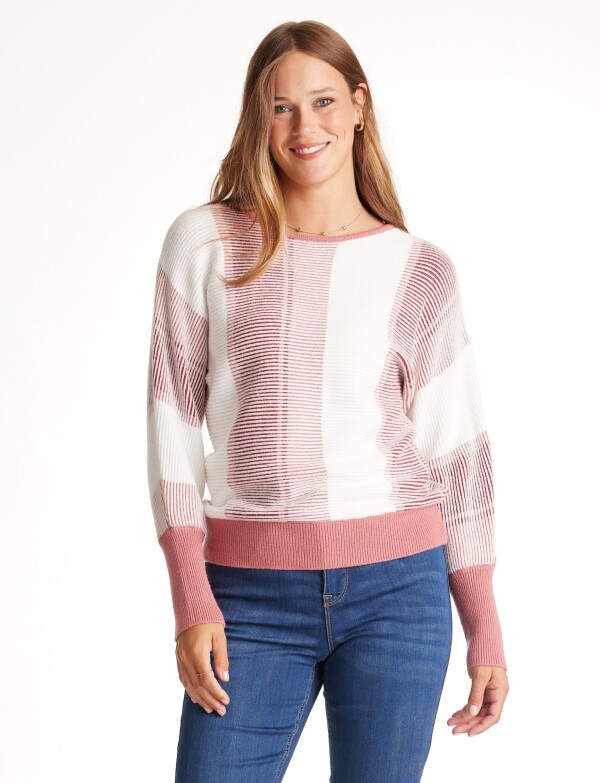 Buzo Dolman Lineas ROSA/MULTI