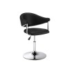 Silla Taburete Butaca con Respaldo en Cuero Lumax Modelo Chuck Negro