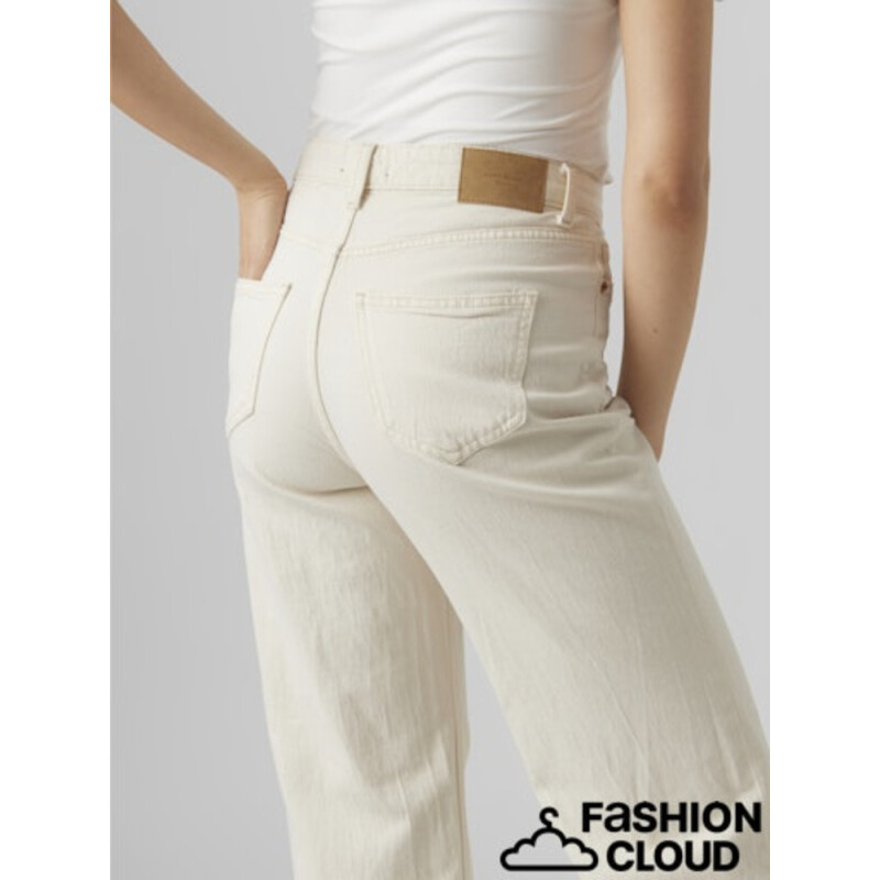 VMTESSA HR WIDE JEANS ECRU GA NOOS ECRU