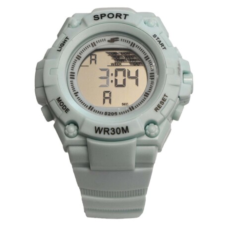 Reloj Deportivo de Pulsera Waterproof Pantalla Luz Unisex Turquesa