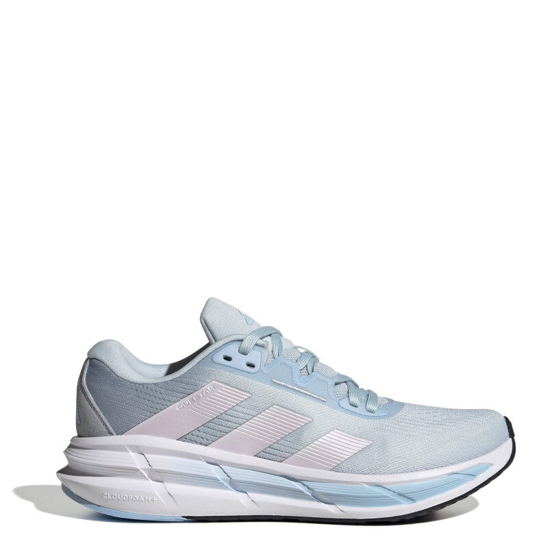 Championes de Mujer Adidas Running Questar 3 Celeste - Rosado