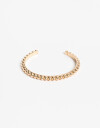 Pulseras Rígidas Metal Pulsera Rígida Metálica Bañada En Oro - Dorado
