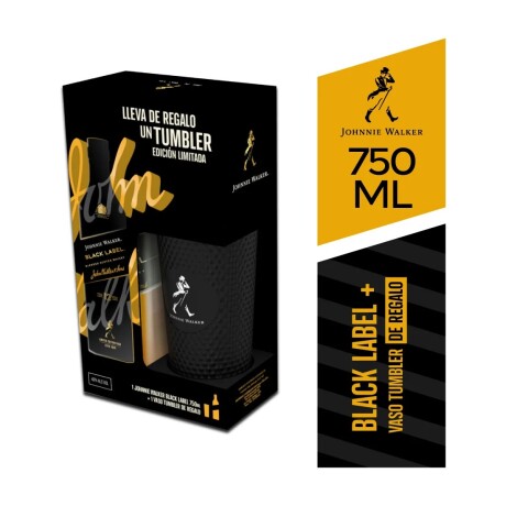 Pack Whisky Johnnie Walker Black Label 1L con Tumbler 001